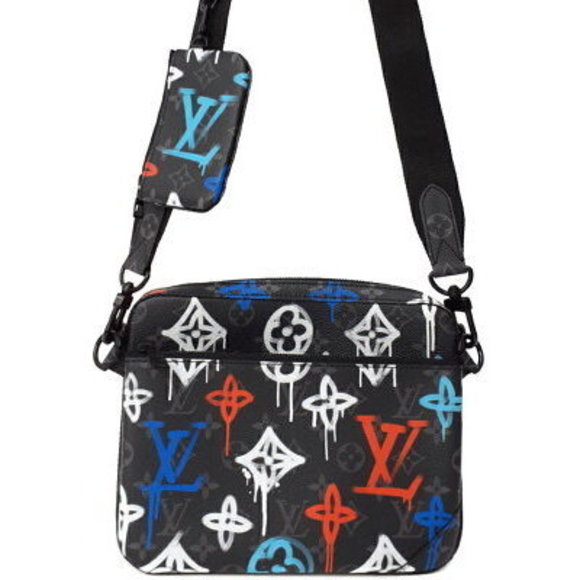 Louis Vuitton Monogram Eclipse Black Trio Messenger Bag - Picture 1 of 8